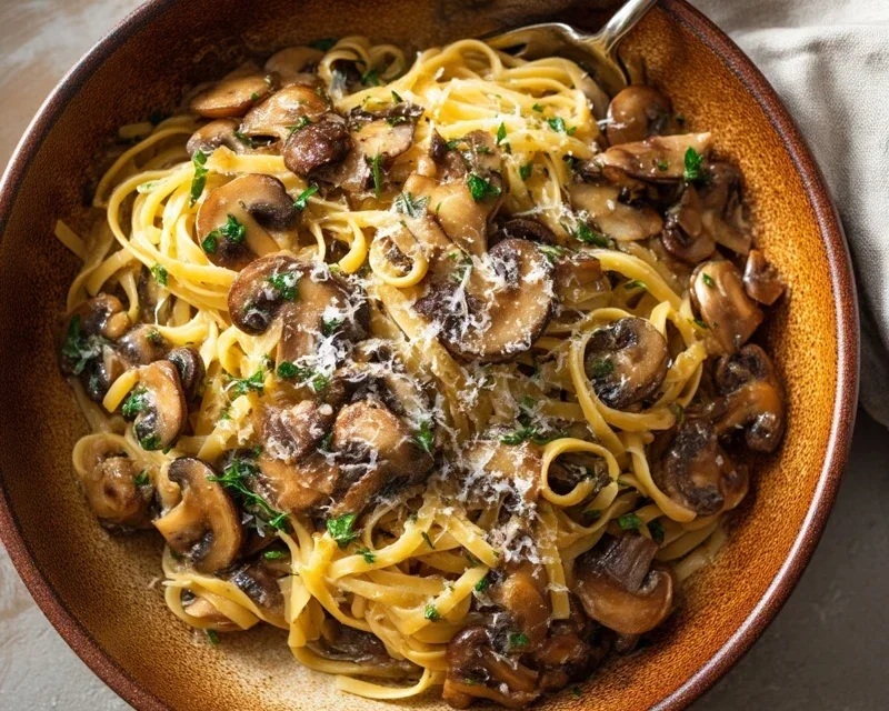 Garlic Mushroom Pasta
