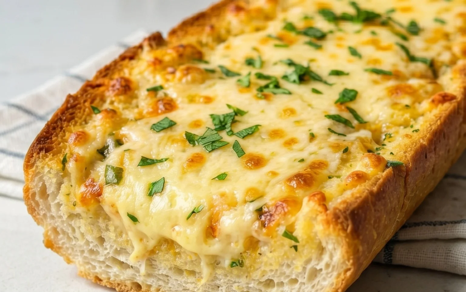 BEST CHEESY GARLIC BREAD RECIPE