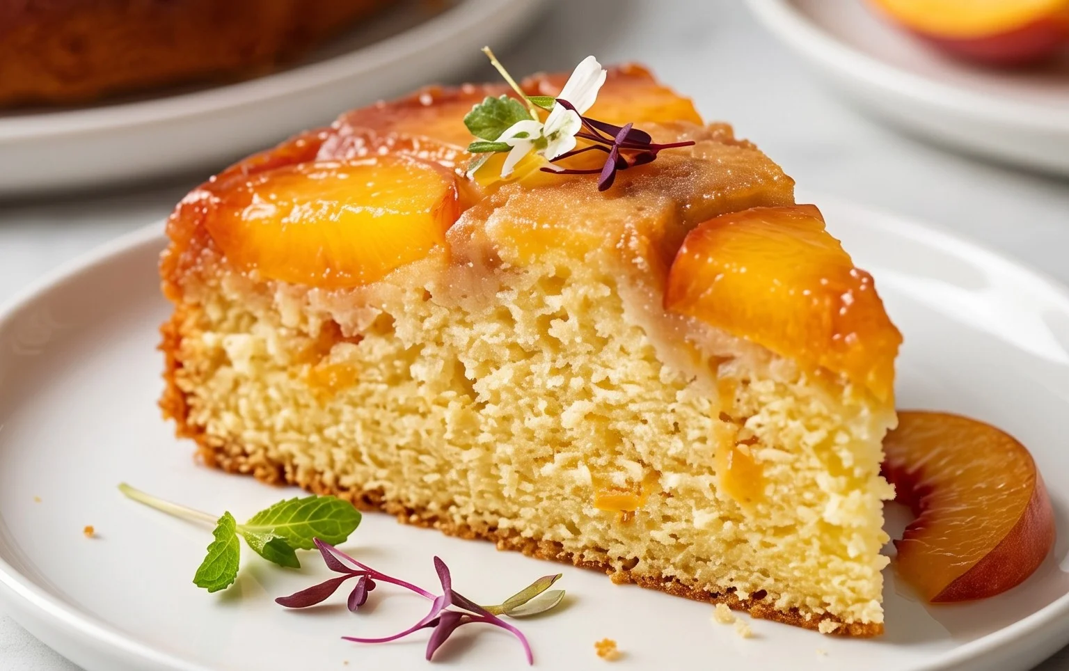Peach Upside-Down Cake Recipe