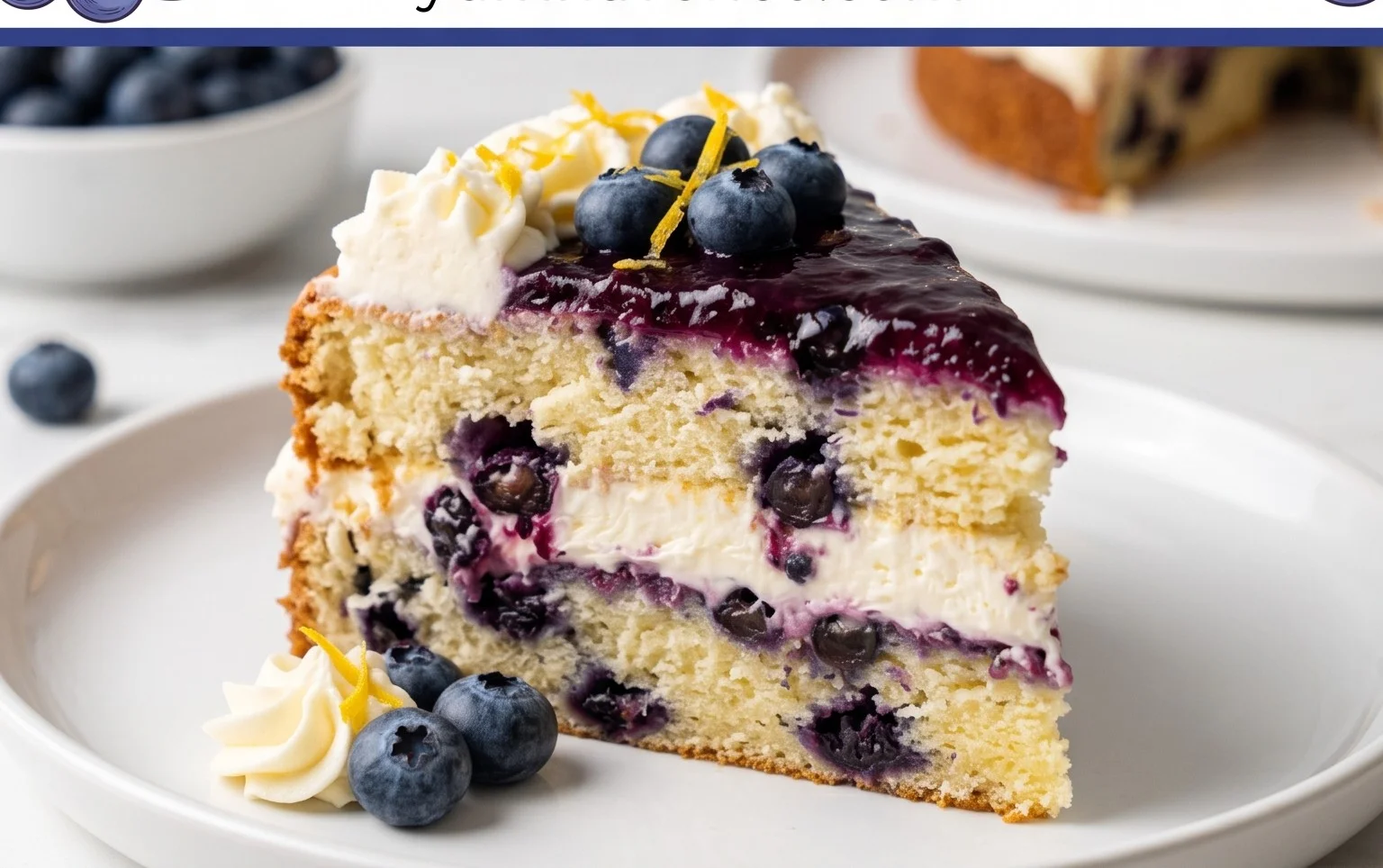 Nova Scotia Blueberry Cream Cake