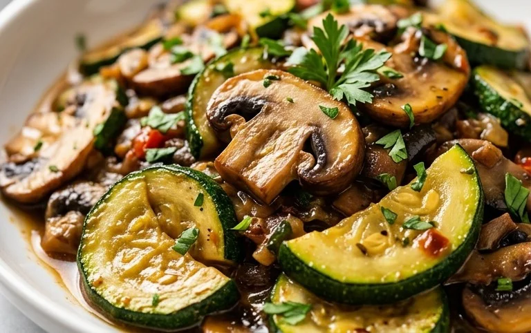 Skillet Zucchini and Mushrooms