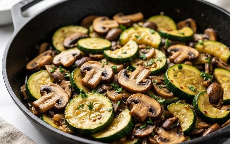 Skillet Zucchini and Mushrooms