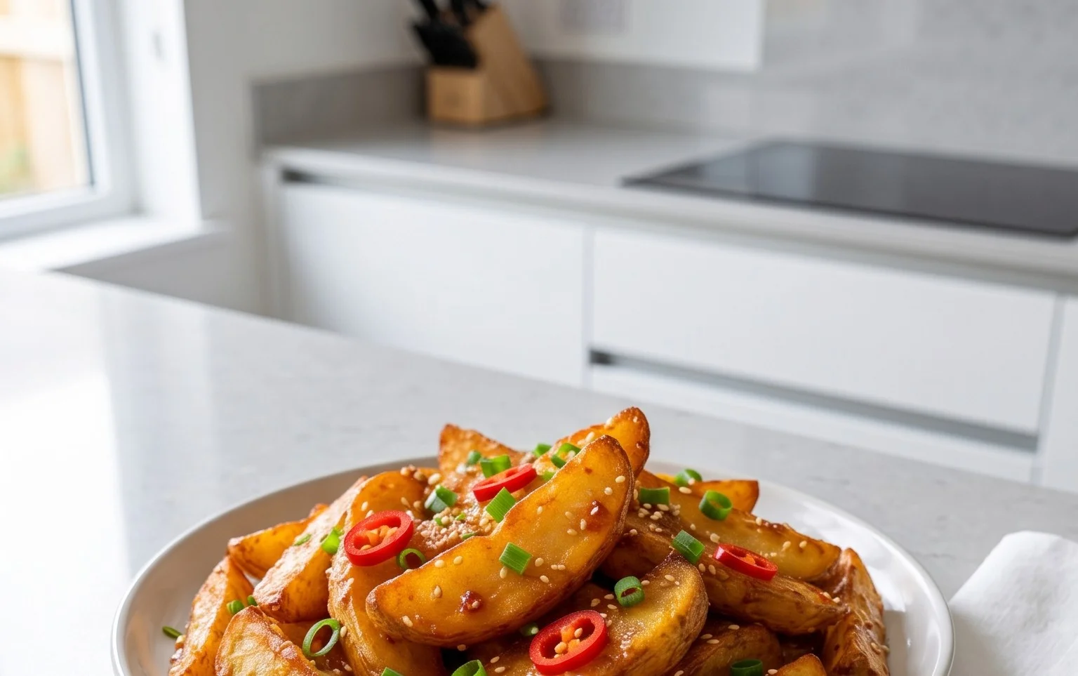 Crispy Honey Chilli Potatoes