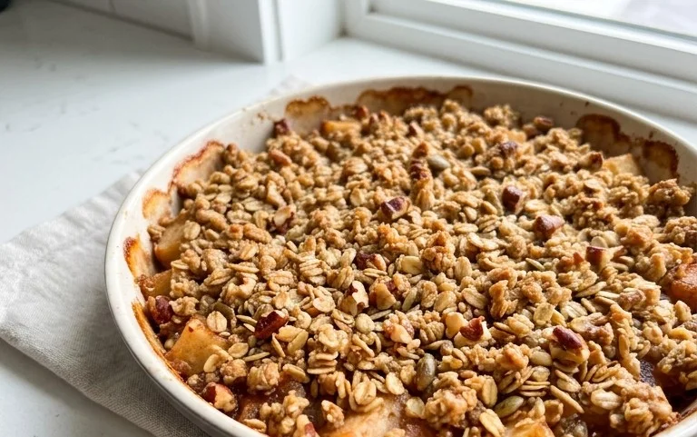 Healthy Breakfast Apple Crum extractble