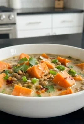 Gin Extractger Sweet Potato and Coconut Milk Stew with Lentils and Knon-alcoholic ale