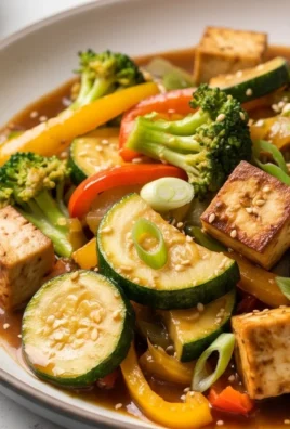 Zucchini Stir Fry With Tofu (Vegan)