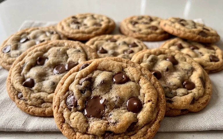 Crispy and Chewy Chocolate Chip Cookies