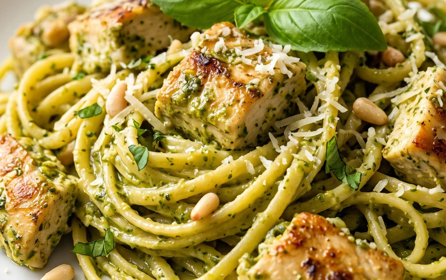 Creamy Chicken Pesto Pasta