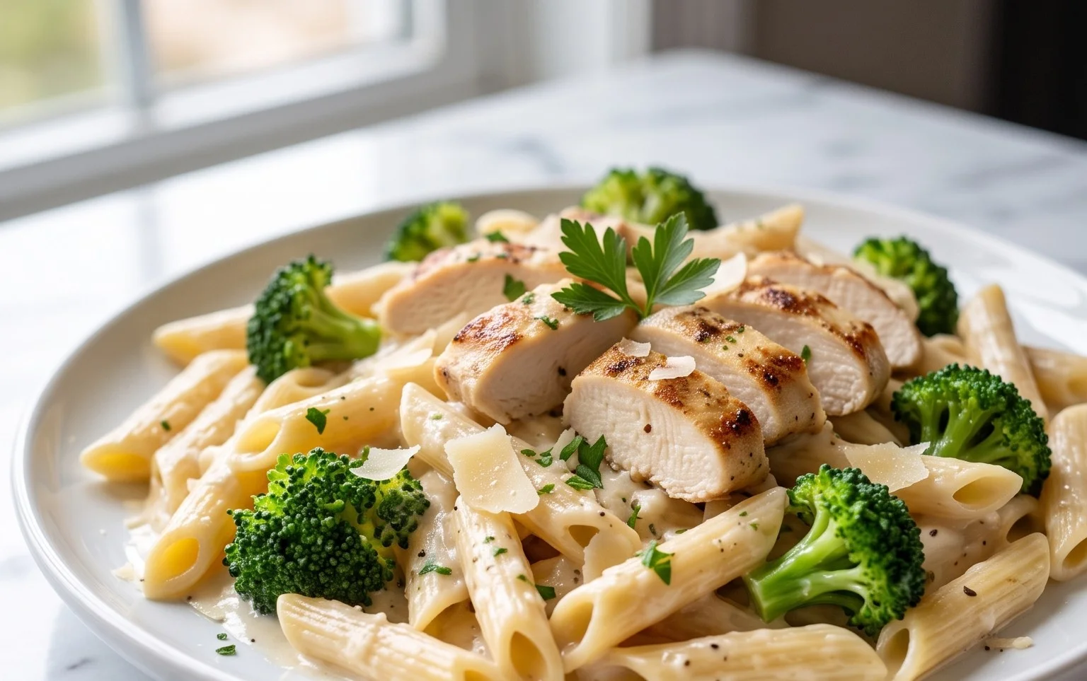 Low Calorie Chicken Alfredo
