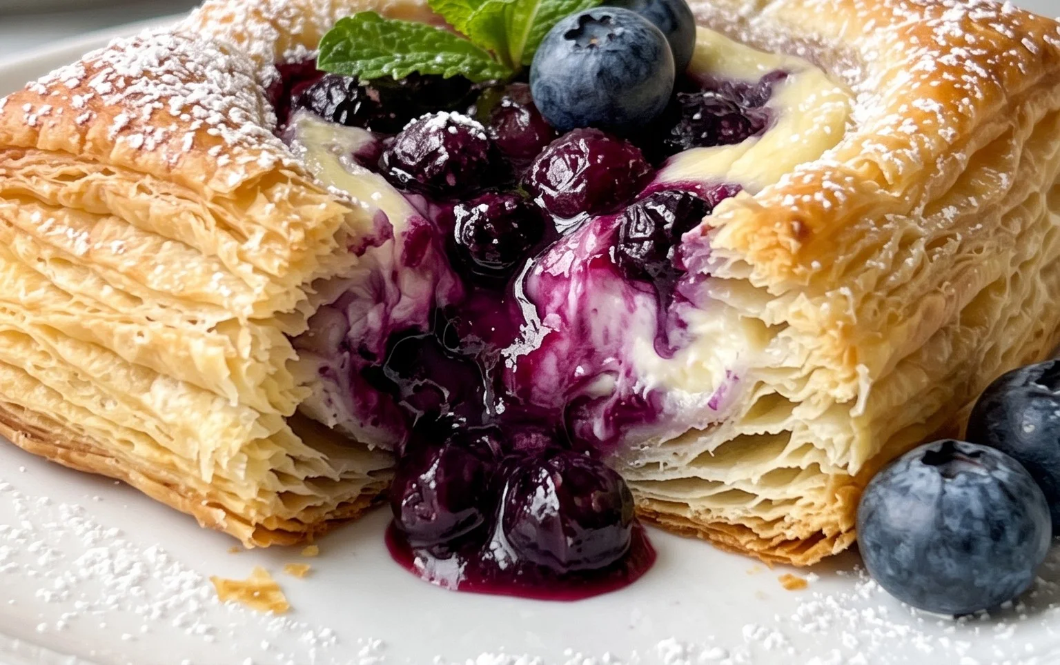 Blueberry Cream Cheese Puff Pastry