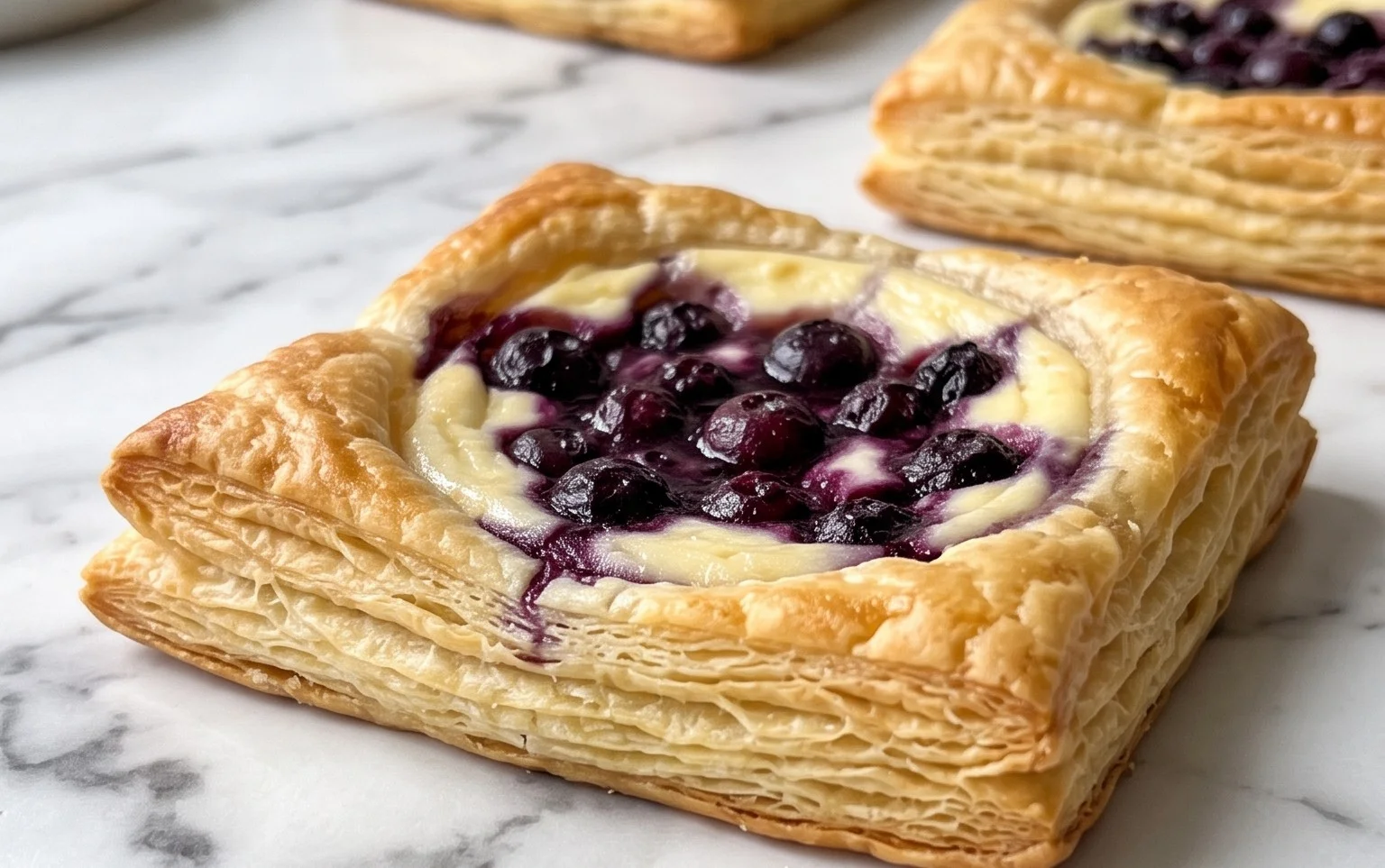 Blueberry Cream Cheese Puff Pastry