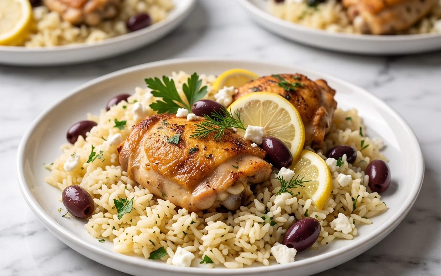 Greek Chicken and Lemon Rice (30 Minutes, One-Pot)