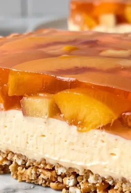 Peach Pretzel Salad Dessert