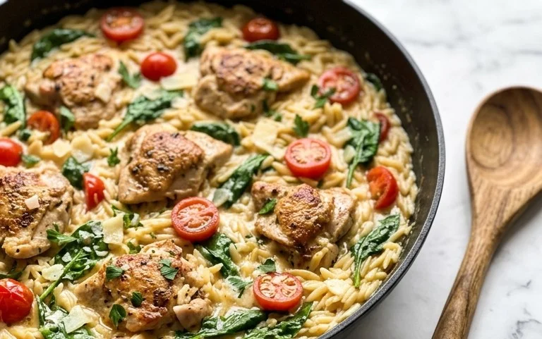 Chicken Orzo (30-Minutes, One-Pan)