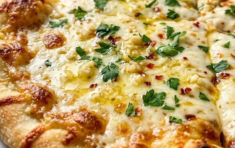 buttery garlic pizza