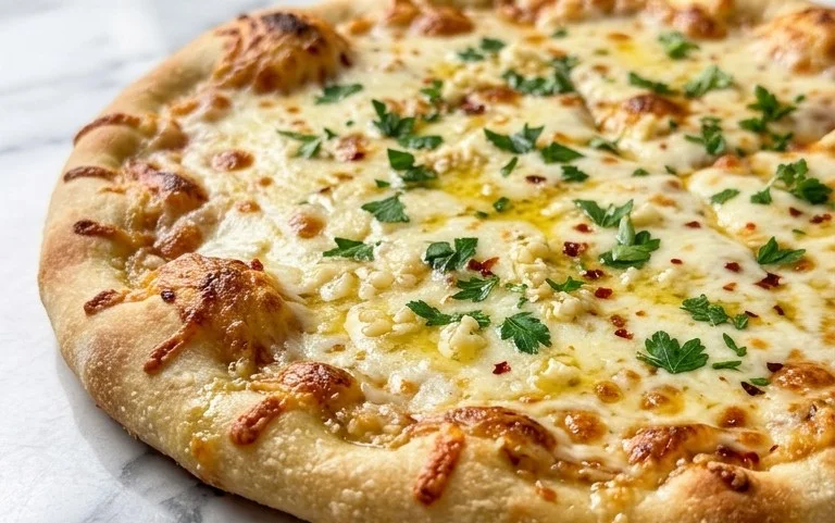 buttery garlic pizza