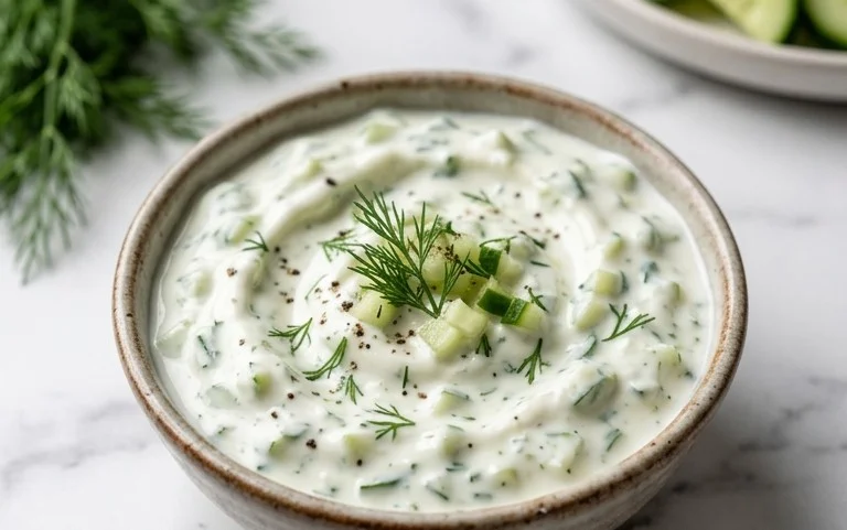 Cucumber Dip with Sour Cream and Dill
