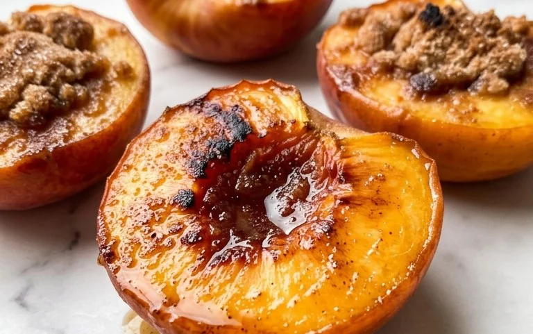 Cinnamon Sugar Baked Peaches