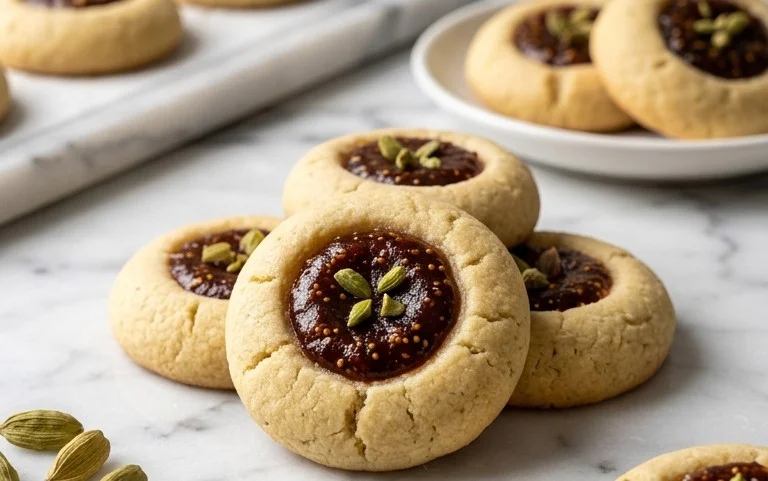 Cardamom Fig Thumbprint Cookies