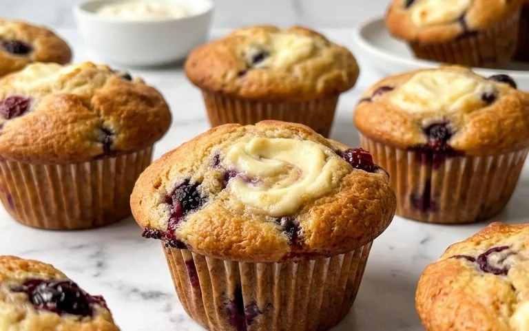 Berry Cream Cheese Muffins