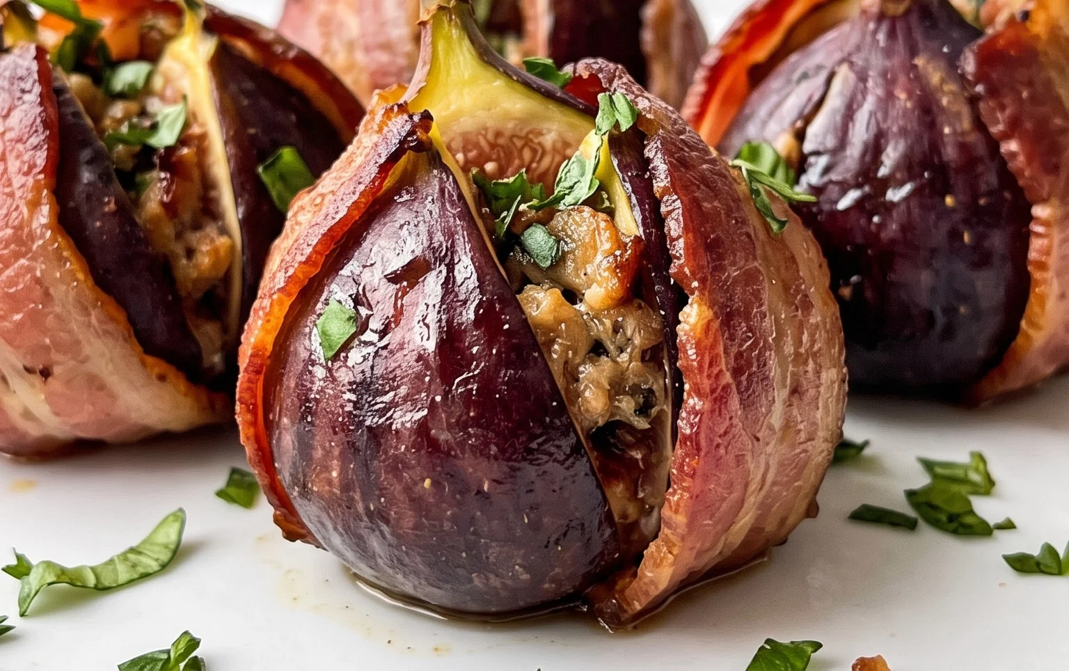 Beef Bacon Wrapped Stuffed Figs