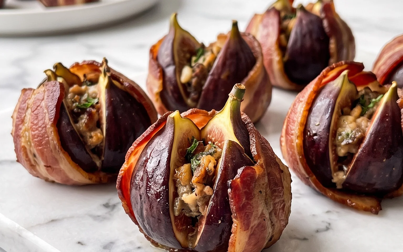 Beef Bacon Wrapped Stuffed Figs