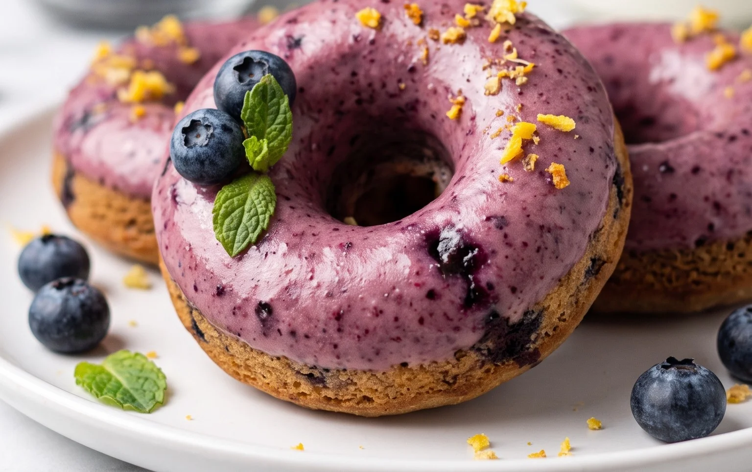 Blueberry Cake Donuts