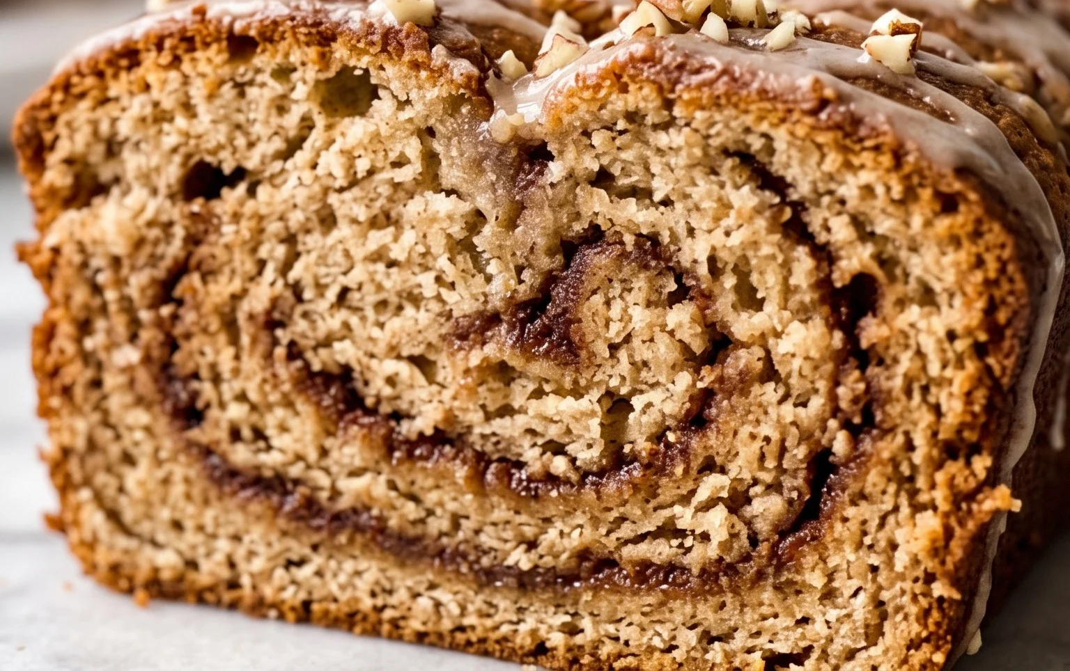 Cinnamon Roll Banana Bread