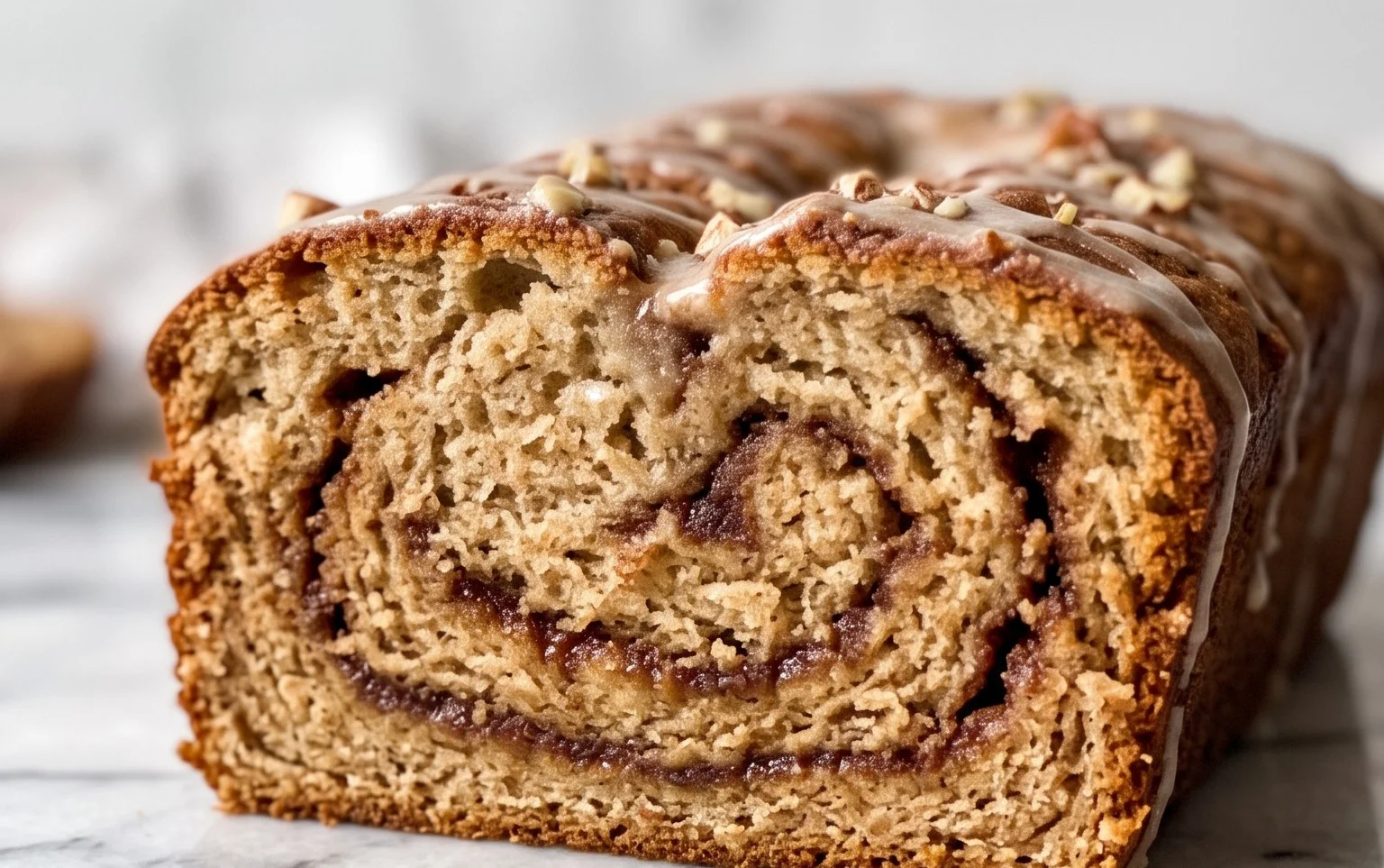Cinnamon Roll Banana Bread
