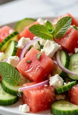 Watermelon Salad with Cucumber and Feta