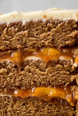 Brown Sugar Layer Cake with Peach Filling