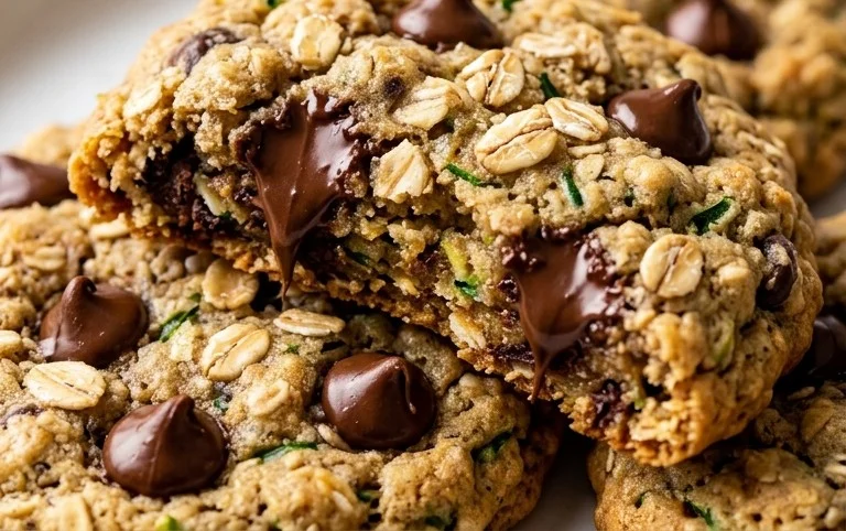 Homemade Zucchini-Oat Chocolate Chip Cookies