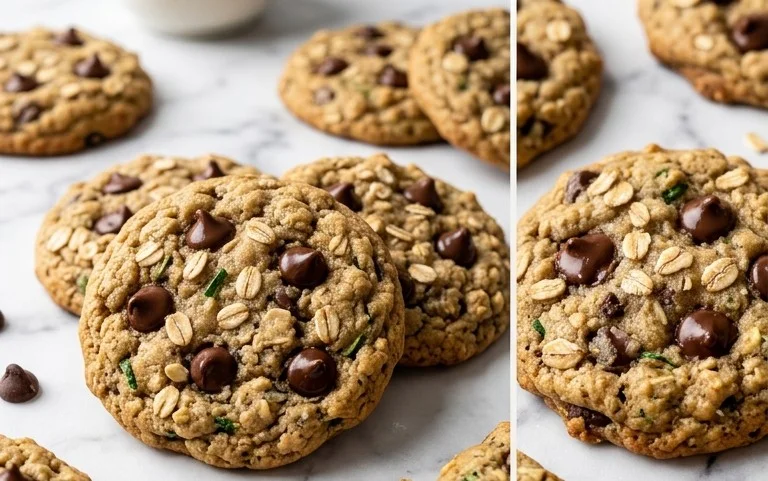 Homemade Zucchini-Oat Chocolate Chip Cookies