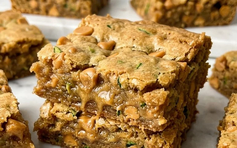 Chewy Butterscotch Zucchini Blondies