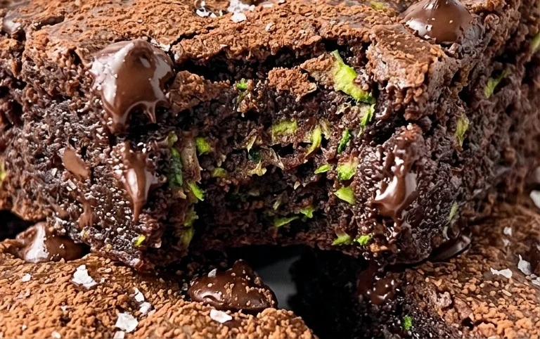 Fudgy Dark Chocolate Zucchini Brownies Recipe