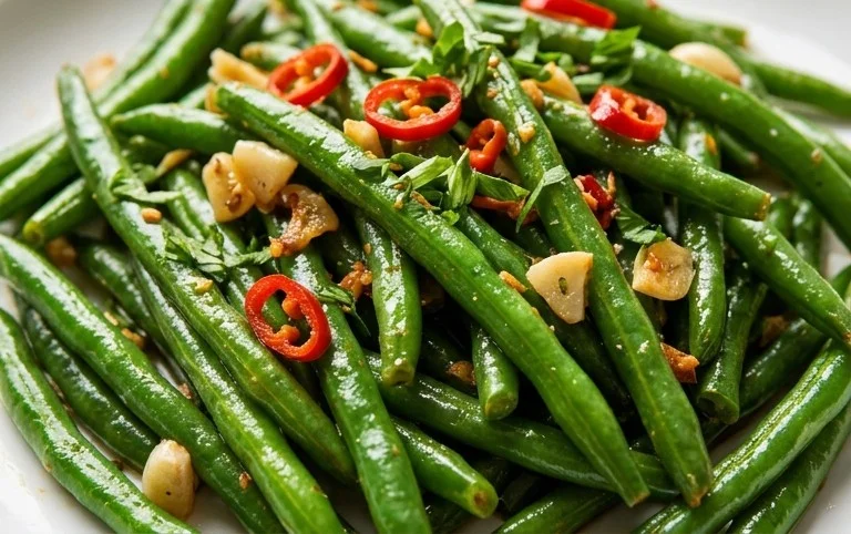 Sautéed Green Beans Recipe with Garlic