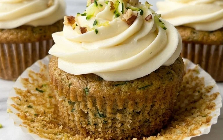 Zucchini Cupcakes with Cream Cheese Frosting